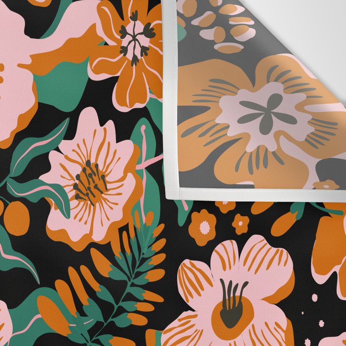 Orange flowers Wall Tapestry Gallery Image 3