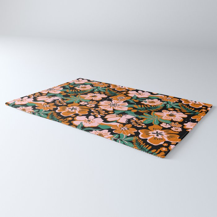 Orange flowers Rug Gallery Image 3