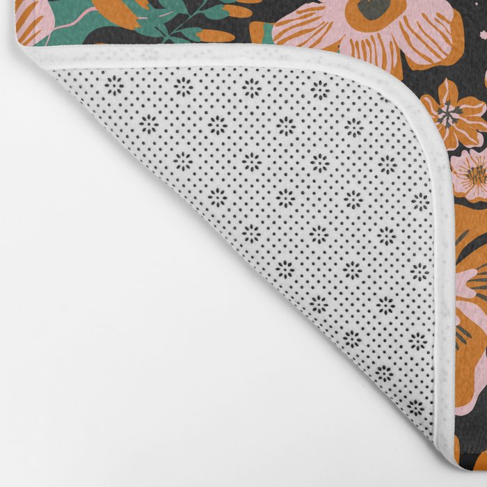 Orange flowers Bath Mat Gallery Image 2