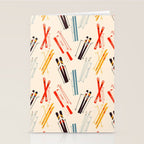 Ski time pattern Stationery Card Gallery Image 2