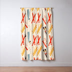 Ski time pattern Window Curtain Gallery Image 3