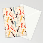Ski time pattern Stationery Card Gallery Image 2