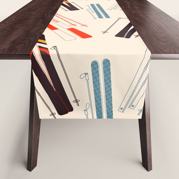 Ski time pattern Table Runner Gallery Image 1