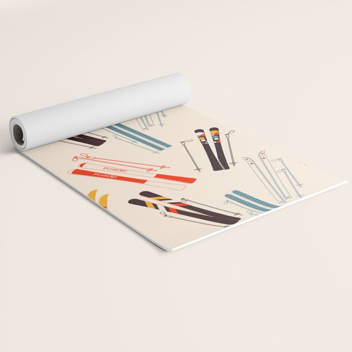 Ski time pattern Yoga Mat Gallery Image 2