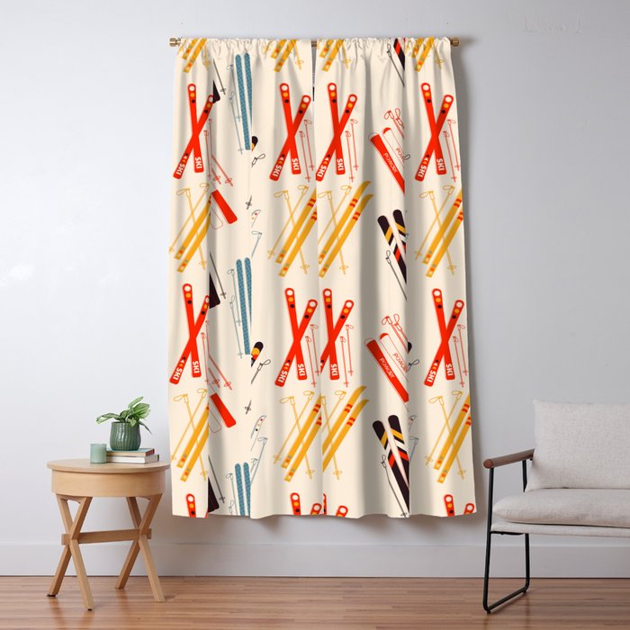 Ski time pattern Window Curtain Gallery Image 5