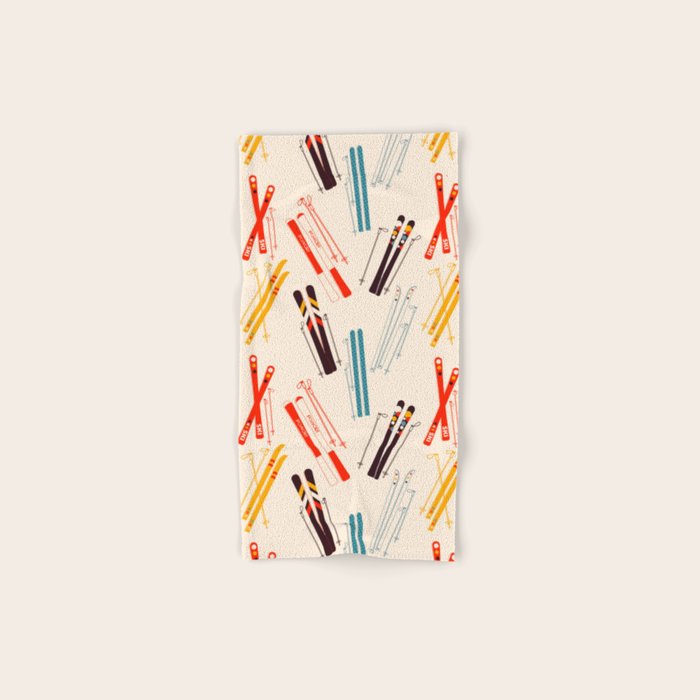Ski time pattern Bath Towel Gallery Image 1