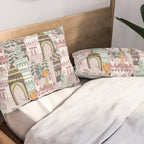 Block print Home pattern earthy colors Pillow Sham Gallery Image 2