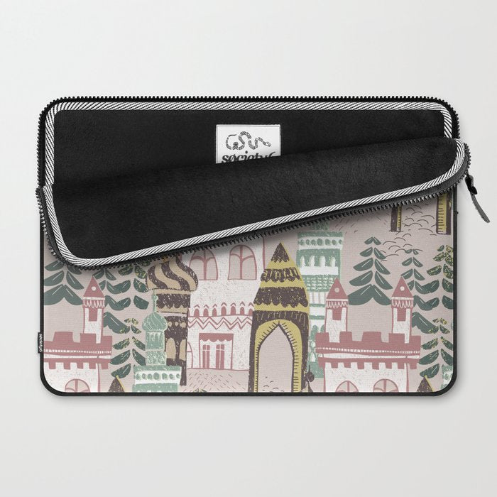 Block print Home pattern earthy colors Laptop Sleeve Gallery Image 2