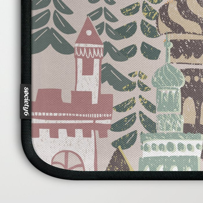 Block print Home pattern earthy colors Laptop Sleeve Gallery Image 3