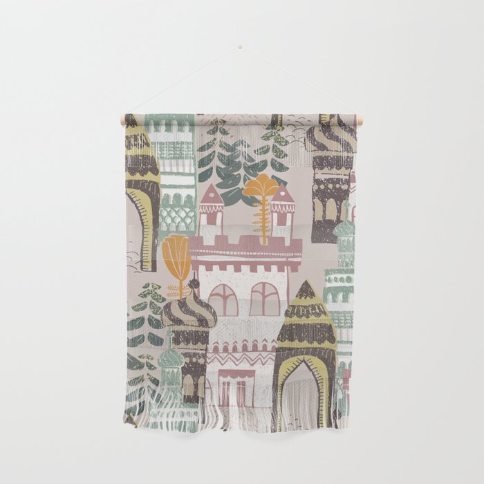 Block print Home pattern earthy colors Wall Hanging Gallery Image 1