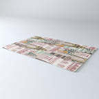 Block print Home pattern earthy colors Rug Gallery Image 3