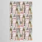 Block print Home pattern earthy colors Tablecloth Gallery Image 2