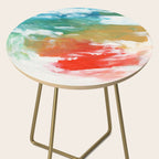 Ejaaz Haniff Colorful Abstract Acrylic Painting 'Storm In Paradise' Side Table Gallery Image 2
