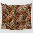 Oriental granny squares Wall Tapestry Gallery Image 4