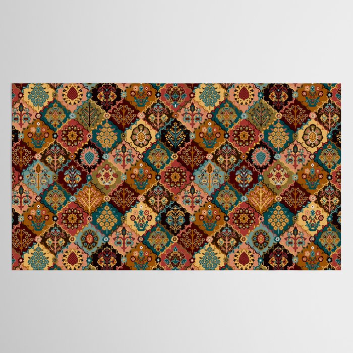Oriental granny squares Tablecloth Gallery Image 2