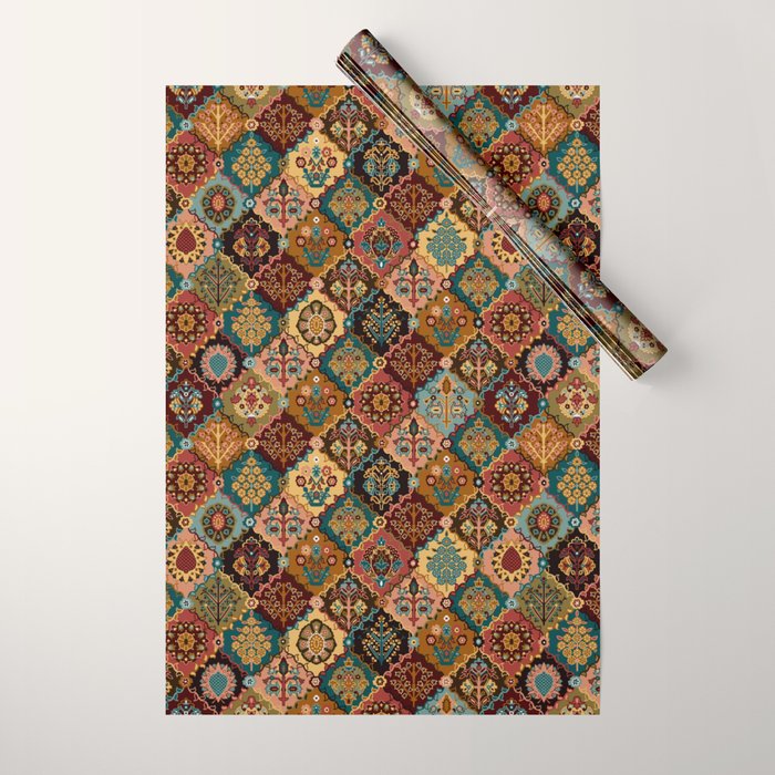 Oriental granny squares Wrapping Paper Gallery Image 1