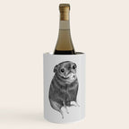Sweet Black Pug Wine Chiller Gallery Image 1