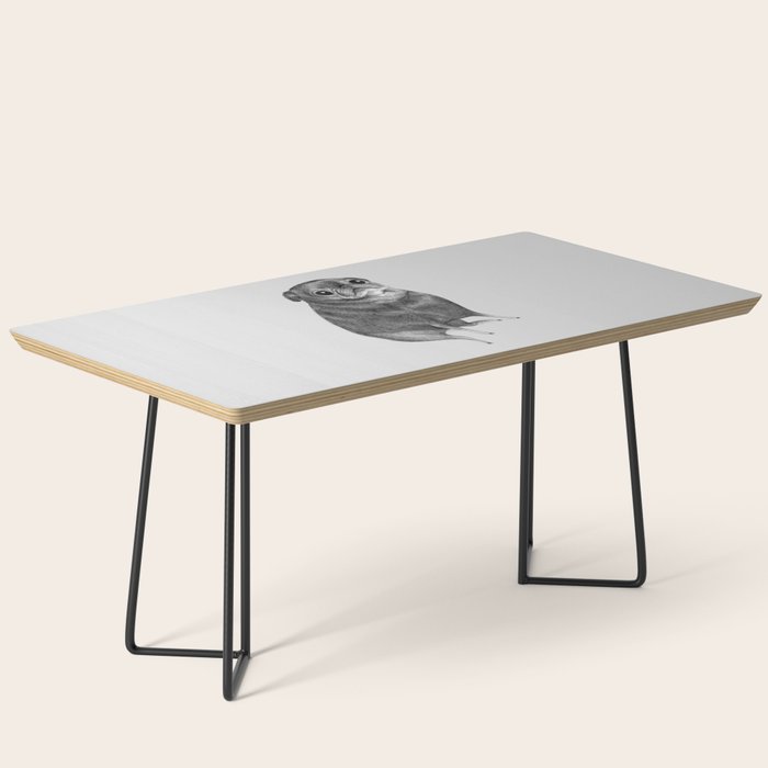 Sweet Black Pug Coffee Table Gallery Image 1