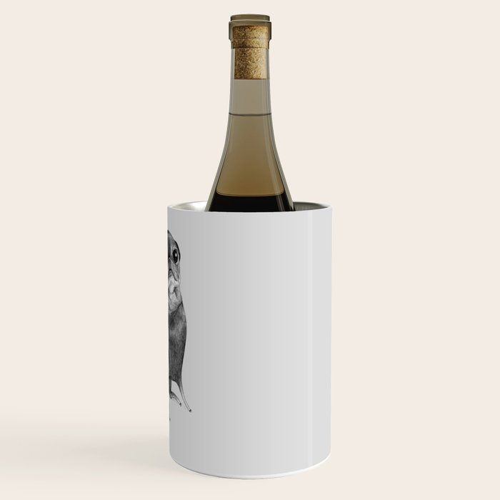 Sweet Black Pug Wine Chiller Gallery Image 3