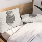 Sweet Black Pug Pillow Sham Gallery Image 2