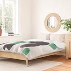 Green & Black Ink Blot Diagram Duvet Cover Gallery Image 2