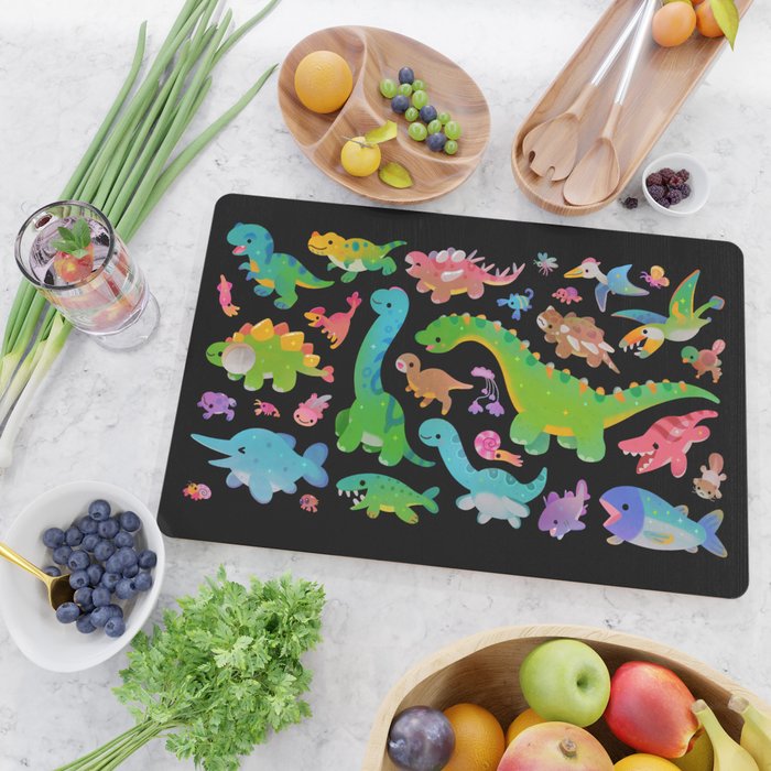 Jurassic baby - dark Cutting Board Gallery Image 2
