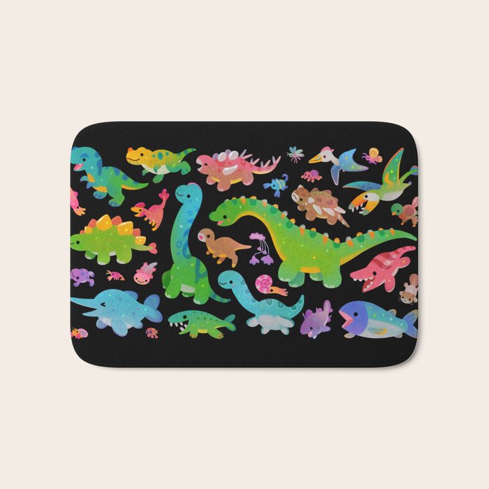 Jurassic baby - dark Bath Mat Gallery Image 1