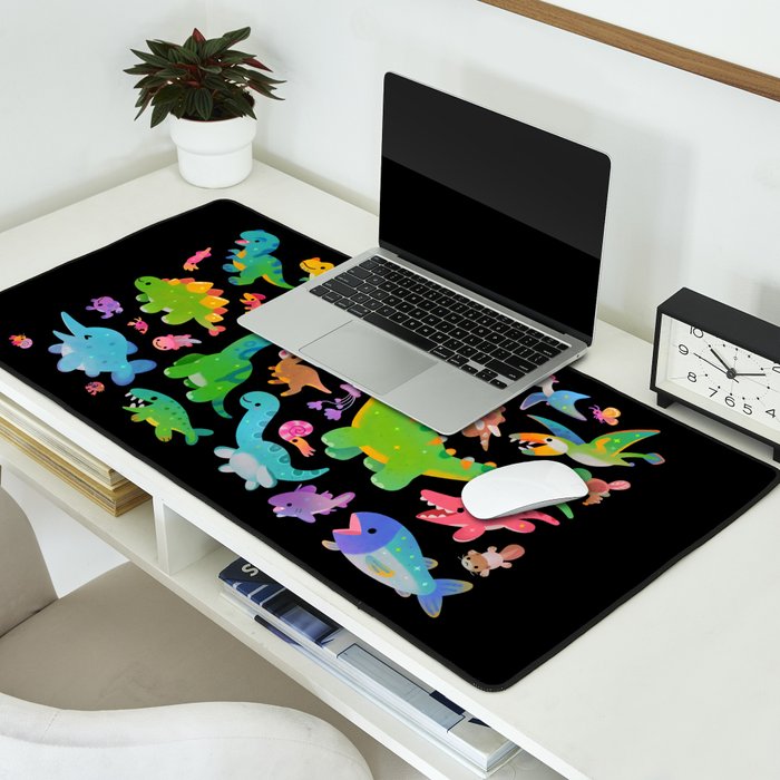 Jurassic baby - dark Desk Mat Gallery Image 2