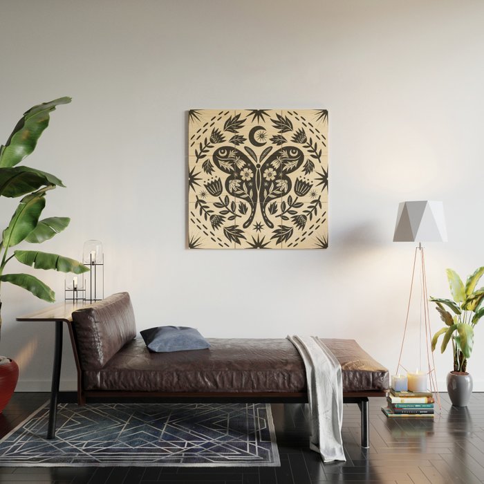 Luna Moth Wood Wall Art Gallery Image 2