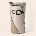 Interwoven Faces 6 Travel Mug Gallery Image 3