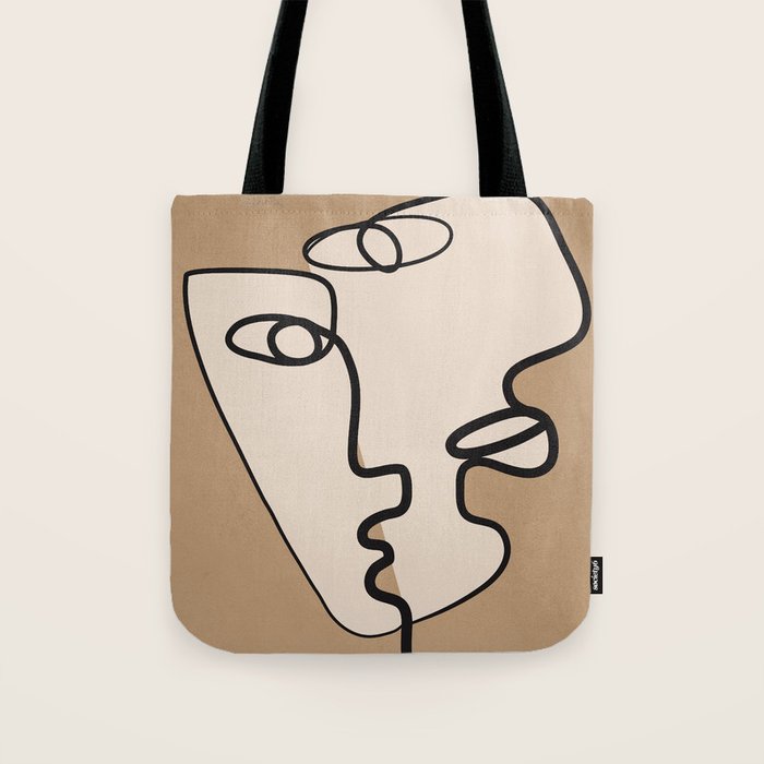 Interwoven Faces 6 Tote Bag Gallery Image 1