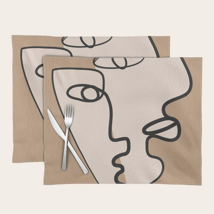 Interwoven Faces 6 Placemat Gallery Image 1