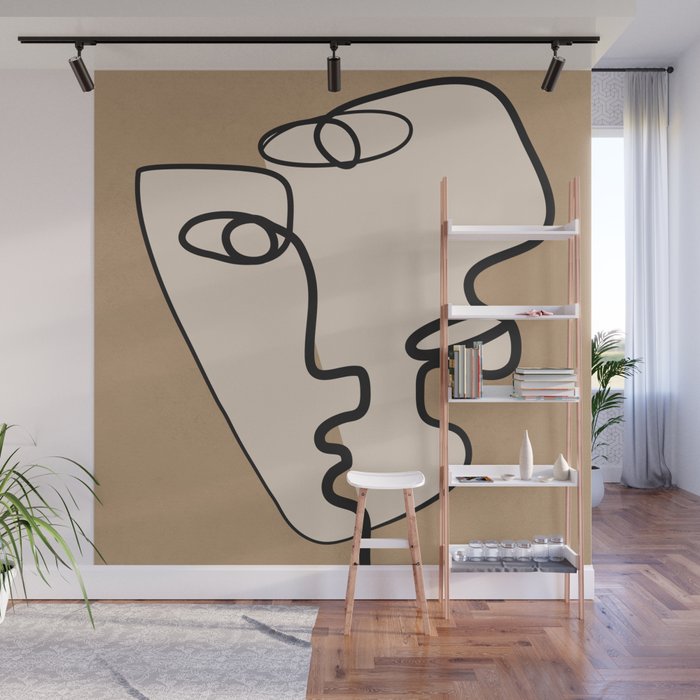 Interwoven Faces 6 Wall Mural Gallery Image 1