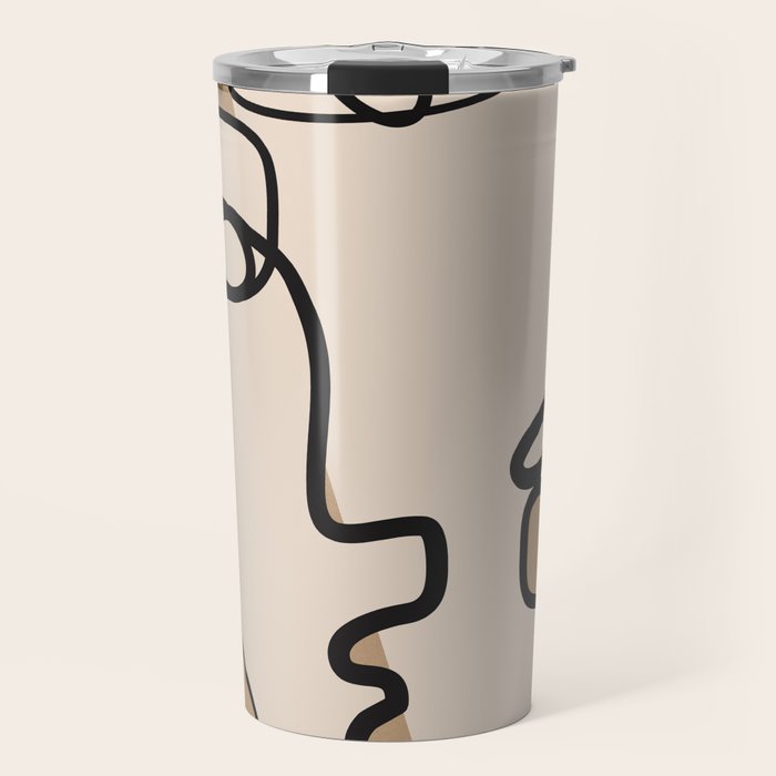 Interwoven Faces 6 Travel Mug Gallery Image 1