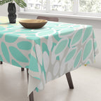 Floral Prints, Mint Green and Yellow, Modern Print Art Tablecloth Gallery Image 3