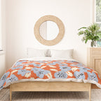 Big flowers in my garden orange - pattern Duvet Cover Gallery Image 3
