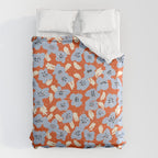 Big flowers in my garden orange - pattern Duvet Cover Gallery Image 6