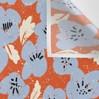 Big flowers in my garden orange - pattern Wall Tapestry Gallery Image 3