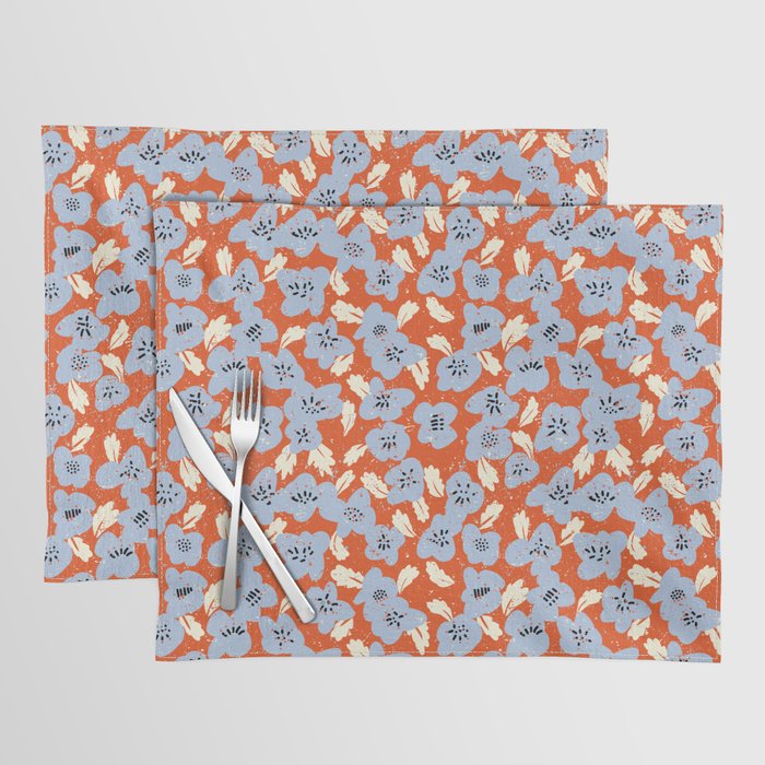 Big flowers in my garden orange - pattern Placemat Gallery Image 1