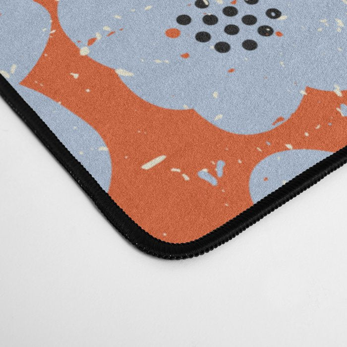 Big flowers in my garden orange - pattern Desk Mat Gallery Image 4