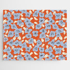 Big flowers in my garden orange - pattern Jigsaw Puzzle Gallery Image 1