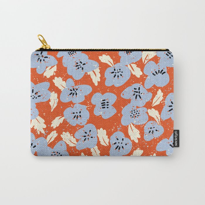 Big flowers in my garden orange - pattern Carry All Pouch Gallery Image 1