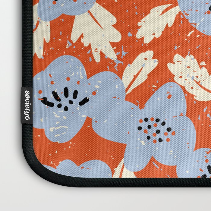 Big flowers in my garden orange - pattern Laptop Sleeve Gallery Image 3