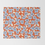 Big flowers in my garden orange - pattern Throw Blanket Gallery Image 2