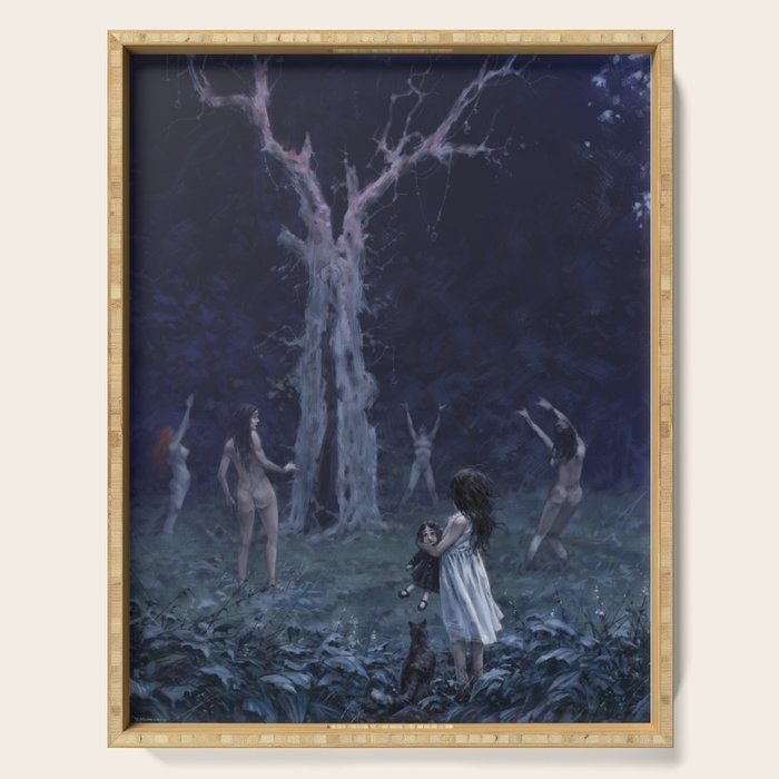 What are you doing, Mommy? Serving Tray Gallery Image 1