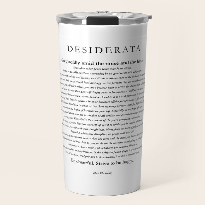 Desiderata by Max Ehrmann Travel Mug Gallery Image 1