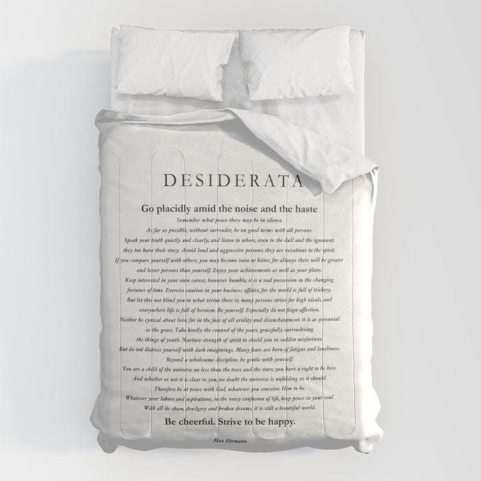 Desiderata by Max Ehrmann Comforter Gallery Image 6