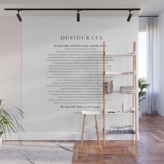 Desiderata by Max Ehrmann Wall Mural Gallery Image 1