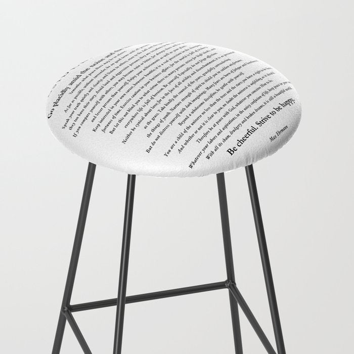 Desiderata by Max Ehrmann Stool Gallery Image 2