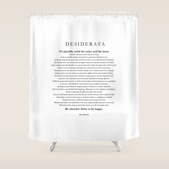 Desiderata by Max Ehrmann Shower Curtain Gallery Image 1